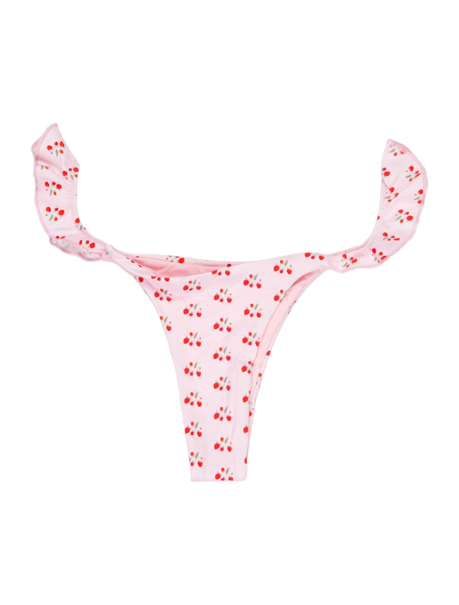 Frankies Bikinis Printed Ruffle Embellishment Bottoms w/ Tags