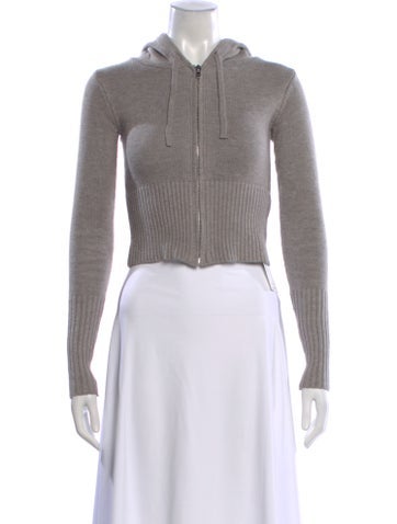 Pre-owned Frankies Bikinis Crew Neck Sweater In Gray