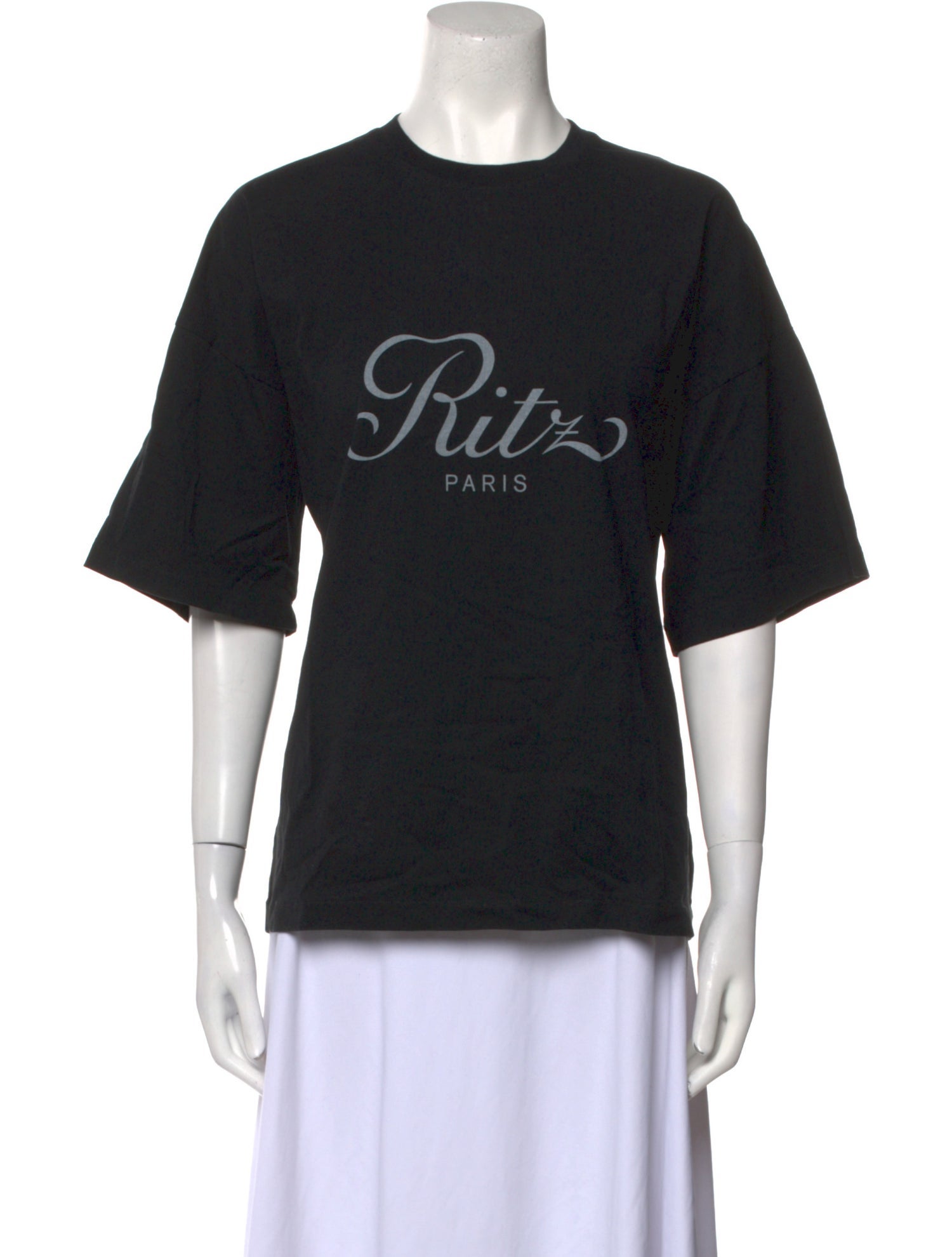 Frame x Ritz Paris Graphic Print Crew Neck T-Shirt