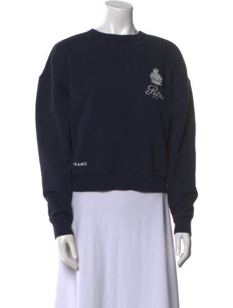 Frame x Ritz Paris Graphic Print Crew Neck Sweatshirt