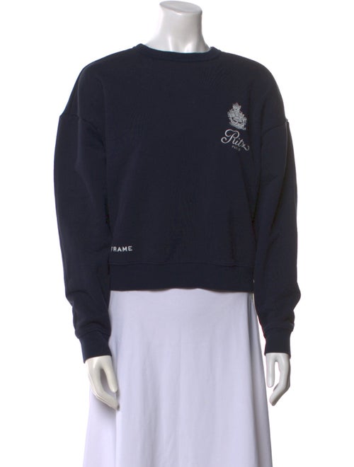 Frame x Ritz Paris Graphic Print Crew Neck Sweatshirt