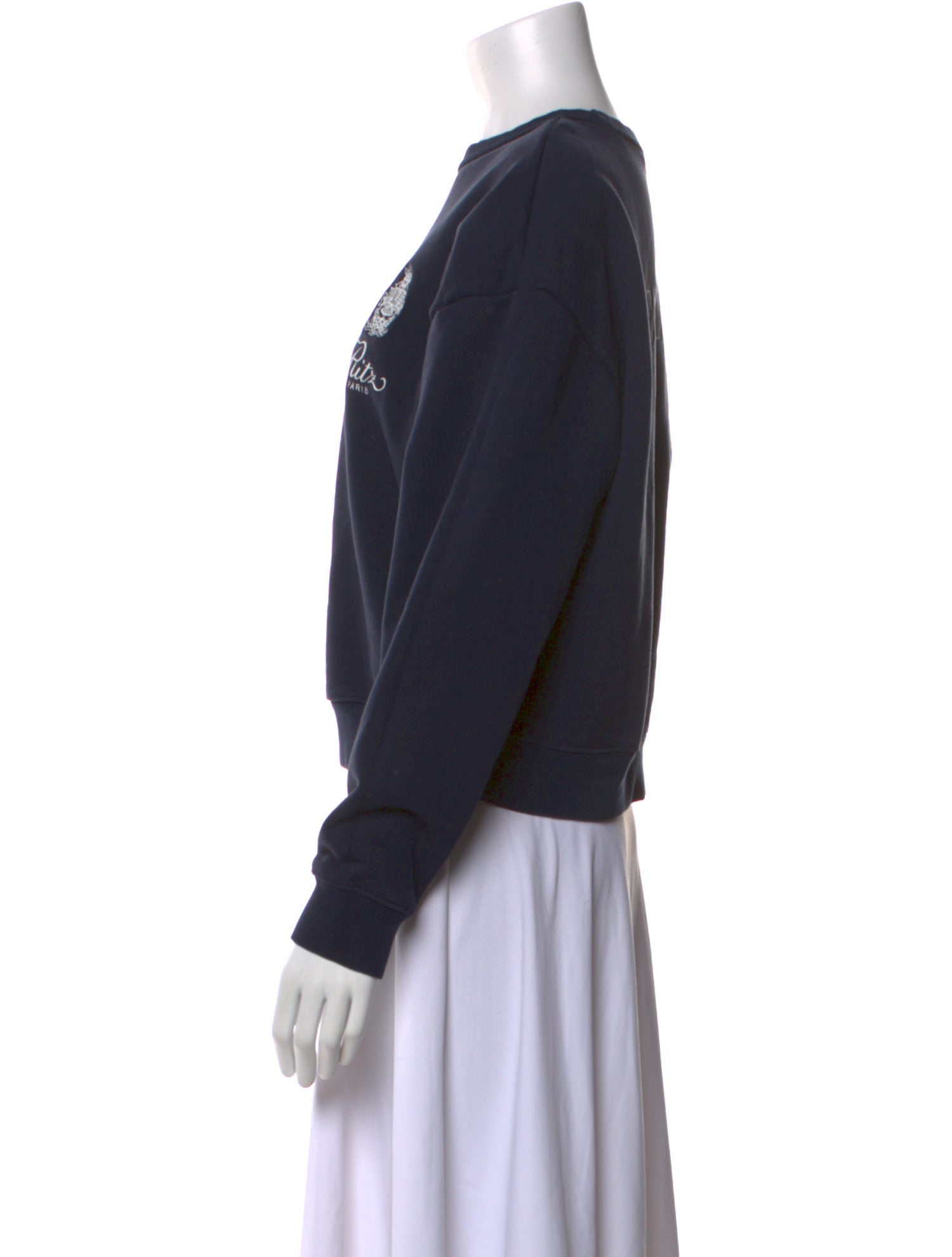 Frame x Ritz Paris Graphic Print Crew Neck Sweatshirt