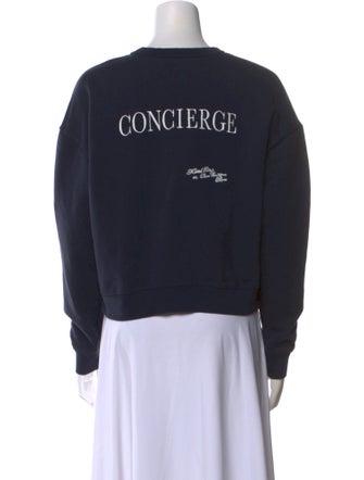 Frame x Ritz Paris Graphic Print Crew Neck Sweatshirt