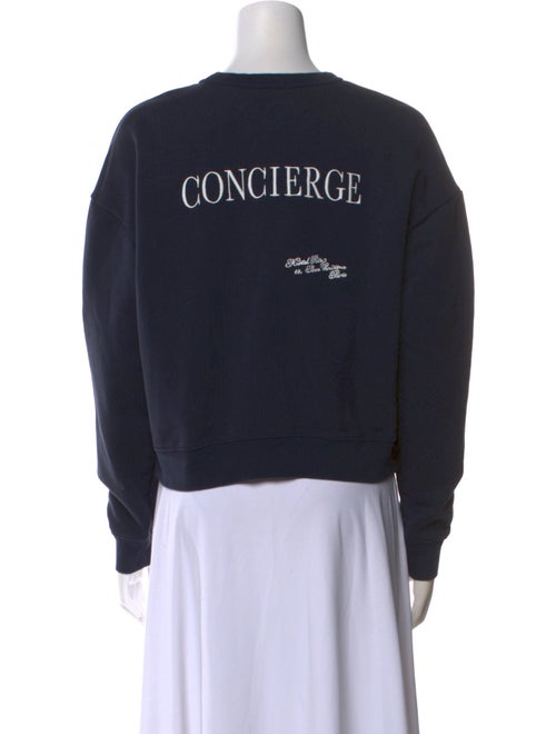 Frame x Ritz Paris Graphic Print Crew Neck Sweatshirt