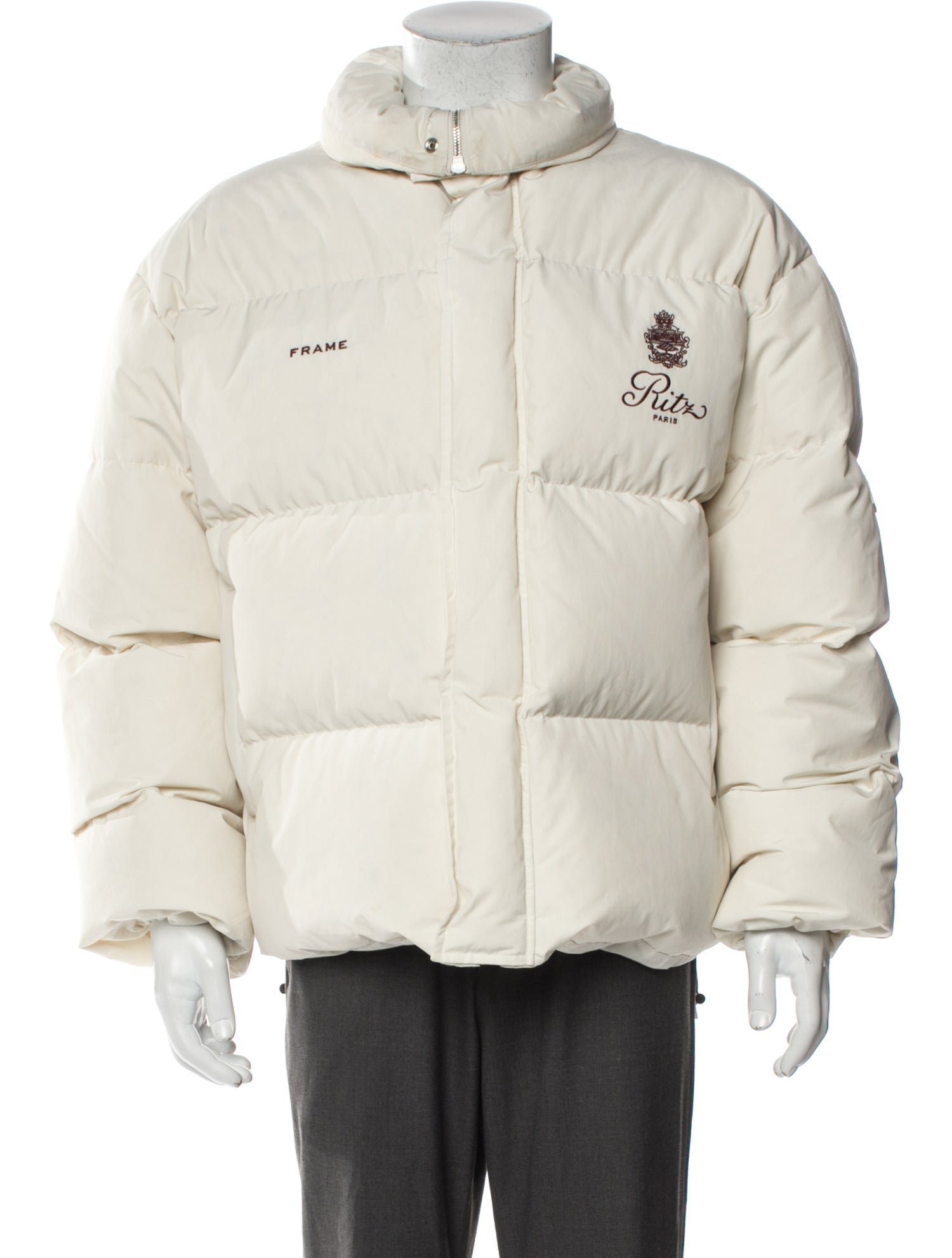 Frame x Ritz Paris Graphic Print Puffer Coat