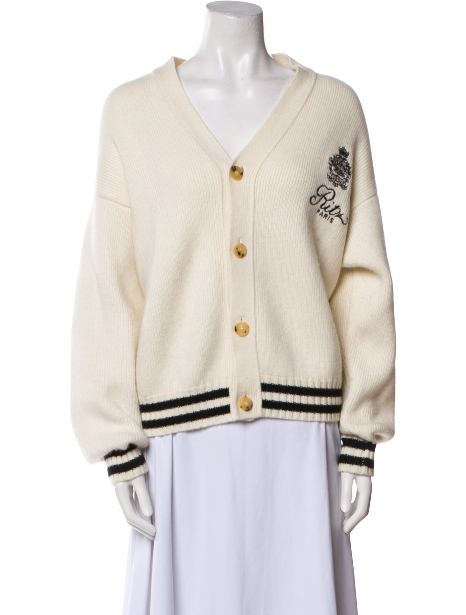 Frame x Ritz Paris Cashmere Striped Sweater