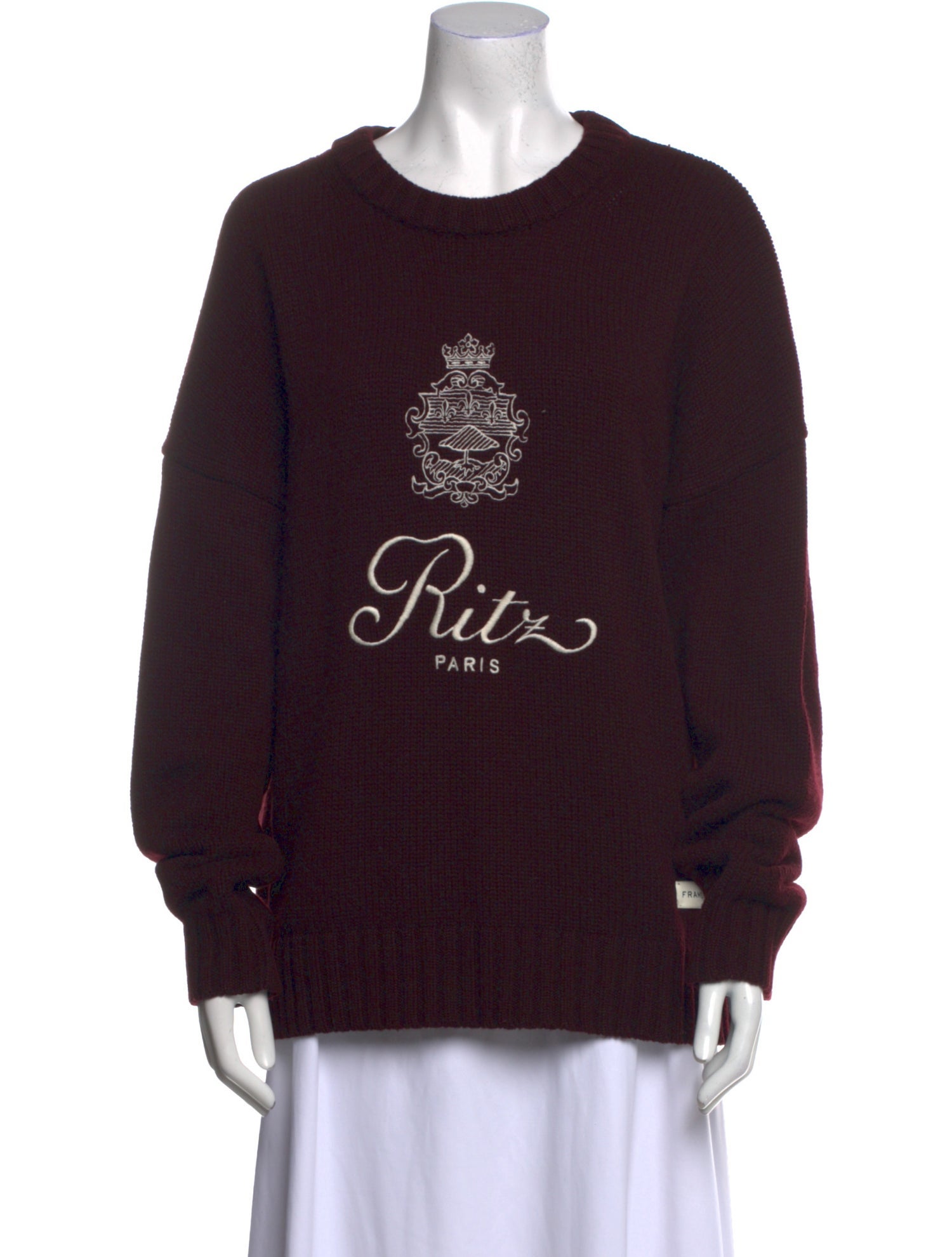 Frame x Ritz Paris Cashmere Graphic Print Sweater