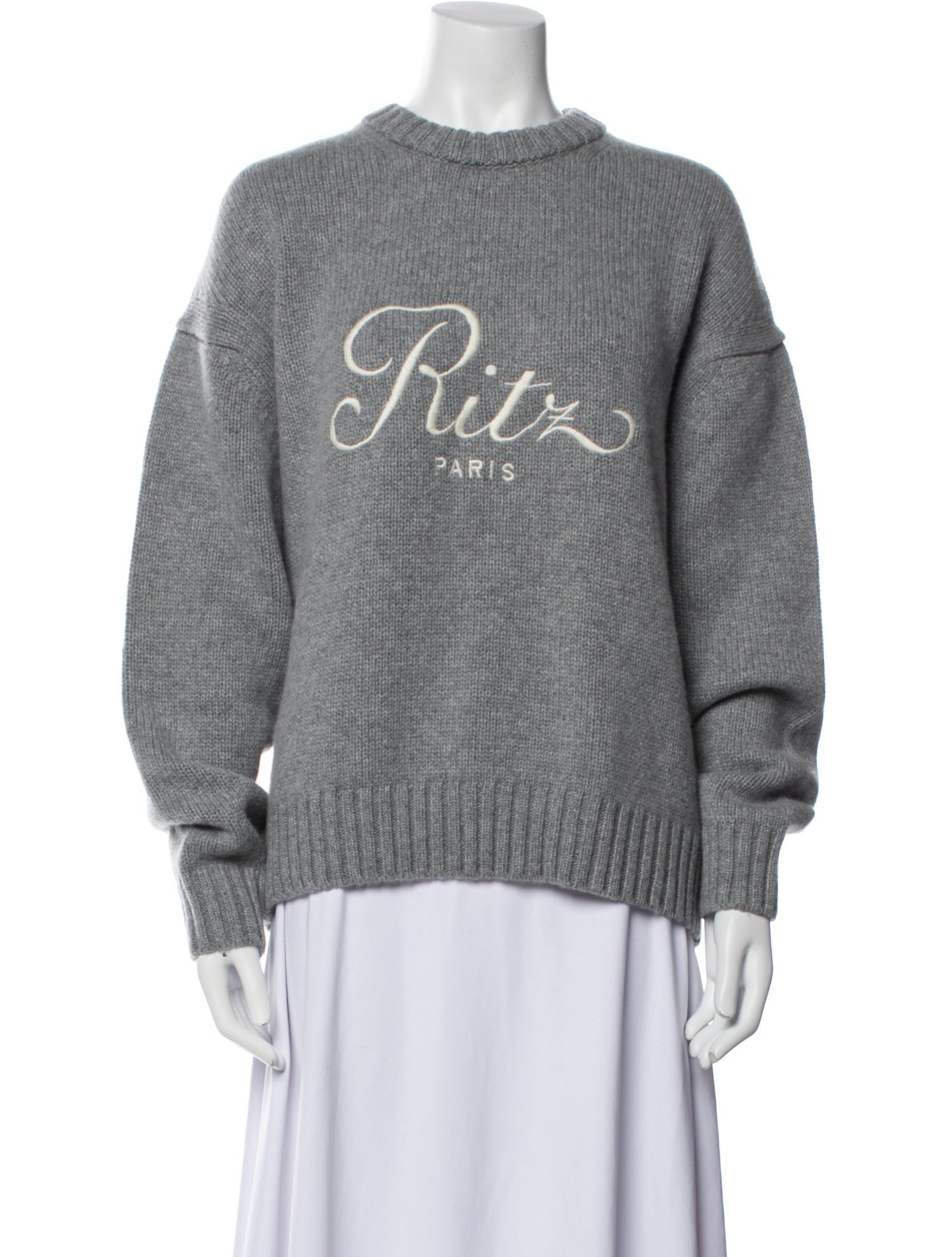 Frame x Ritz Paris Cashmere Graphic Print Sweater
