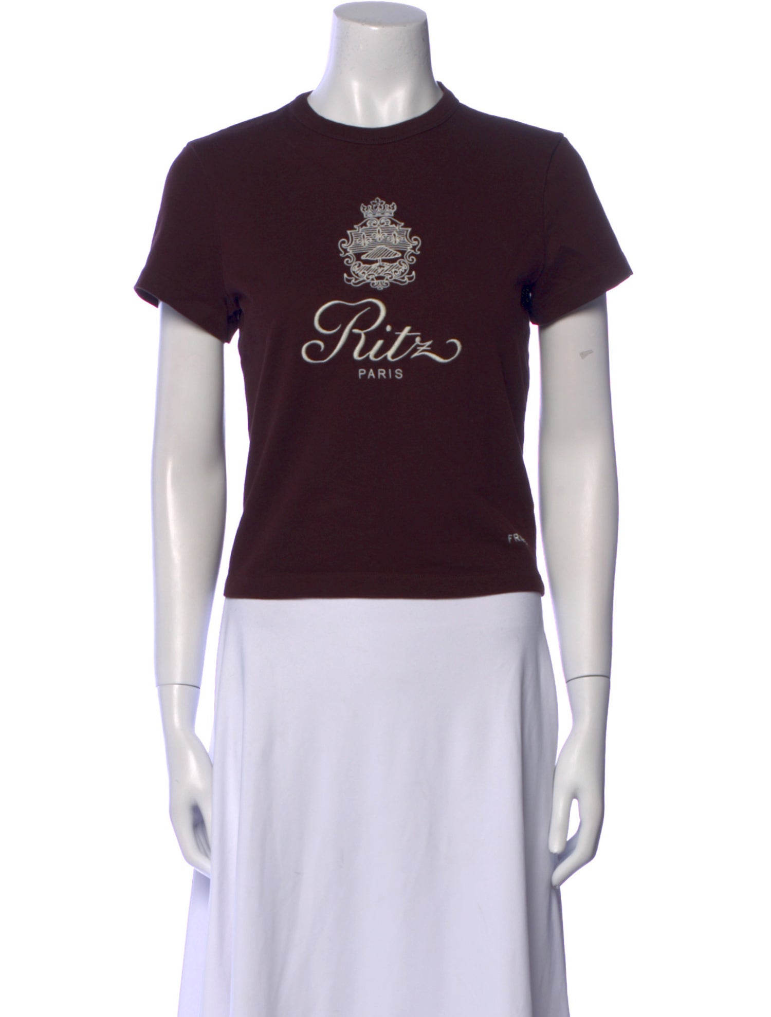 Frame x Ritz Paris Graphic Print Crew Neck T-Shirt