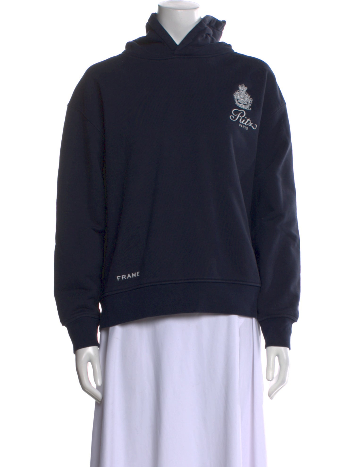 Frame x Ritz Paris Graphic Print Crew Neck Sweatshirt