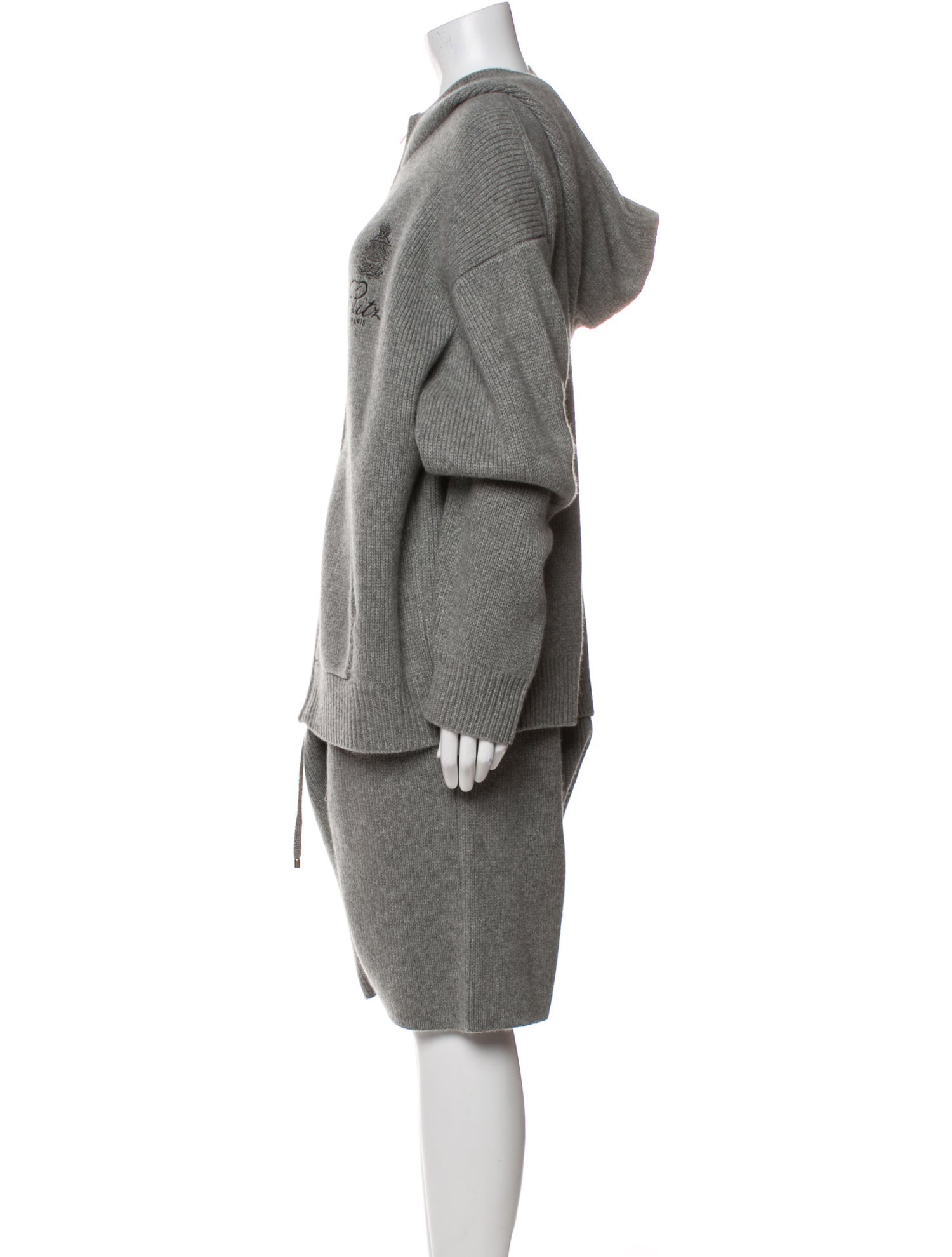 Frame x Ritz Paris Cashmere Embroidered Accent Short Set