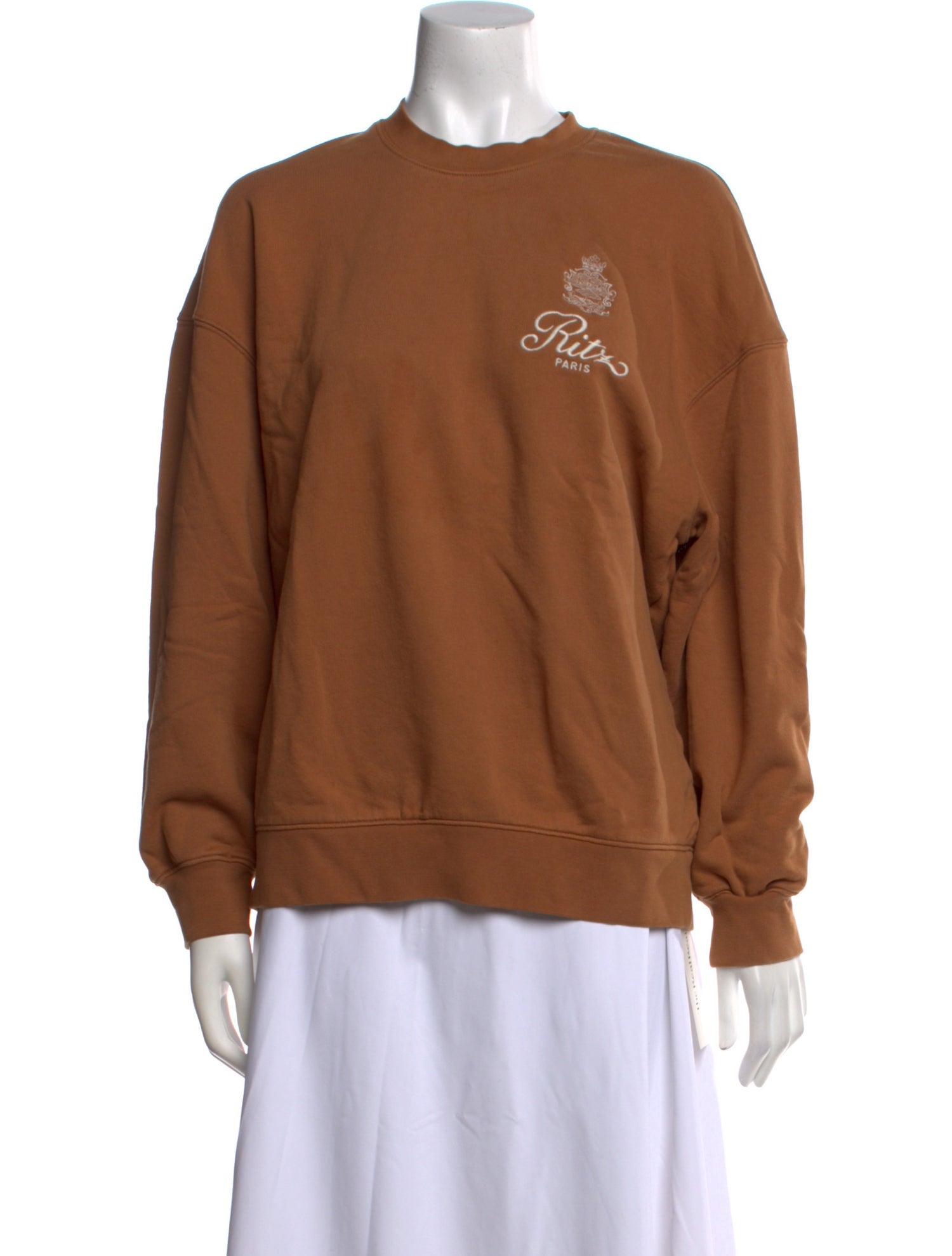 Frame x Ritz Paris Graphic Print Crew Neck Sweater