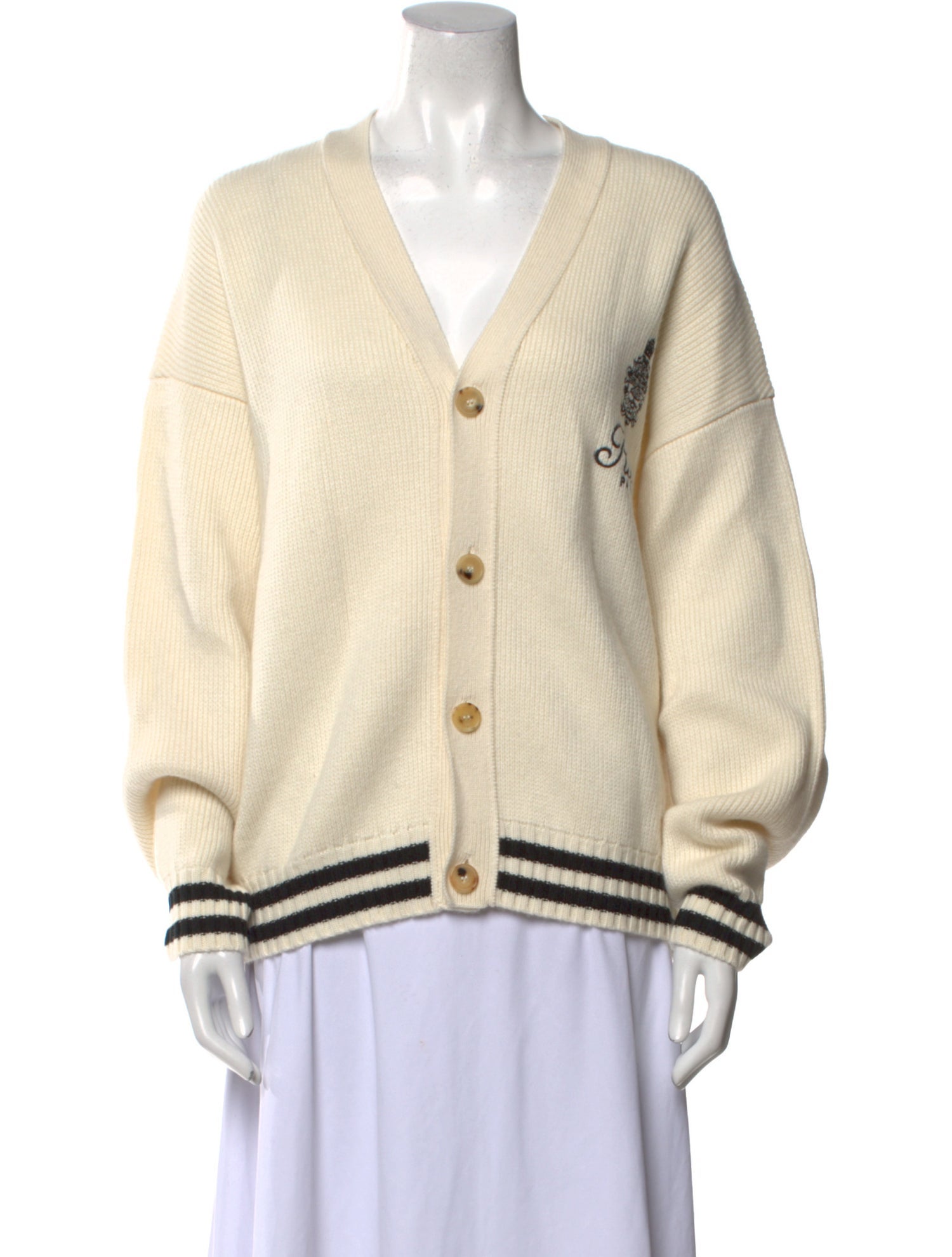 Frame x Ritz Paris Cashmere V-Neck Sweater