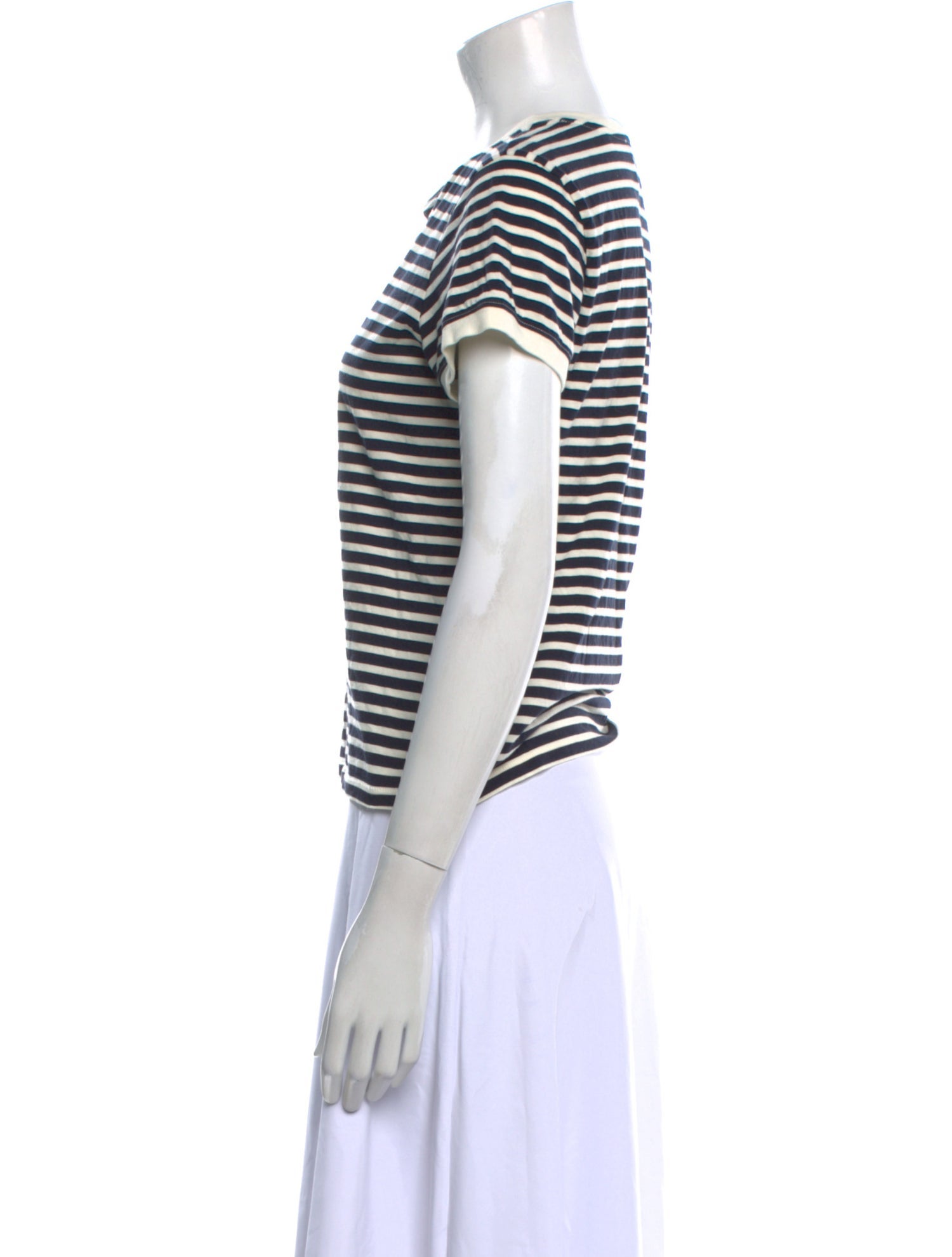 Frame x Ritz Paris Striped Crew Neck T-Shirt