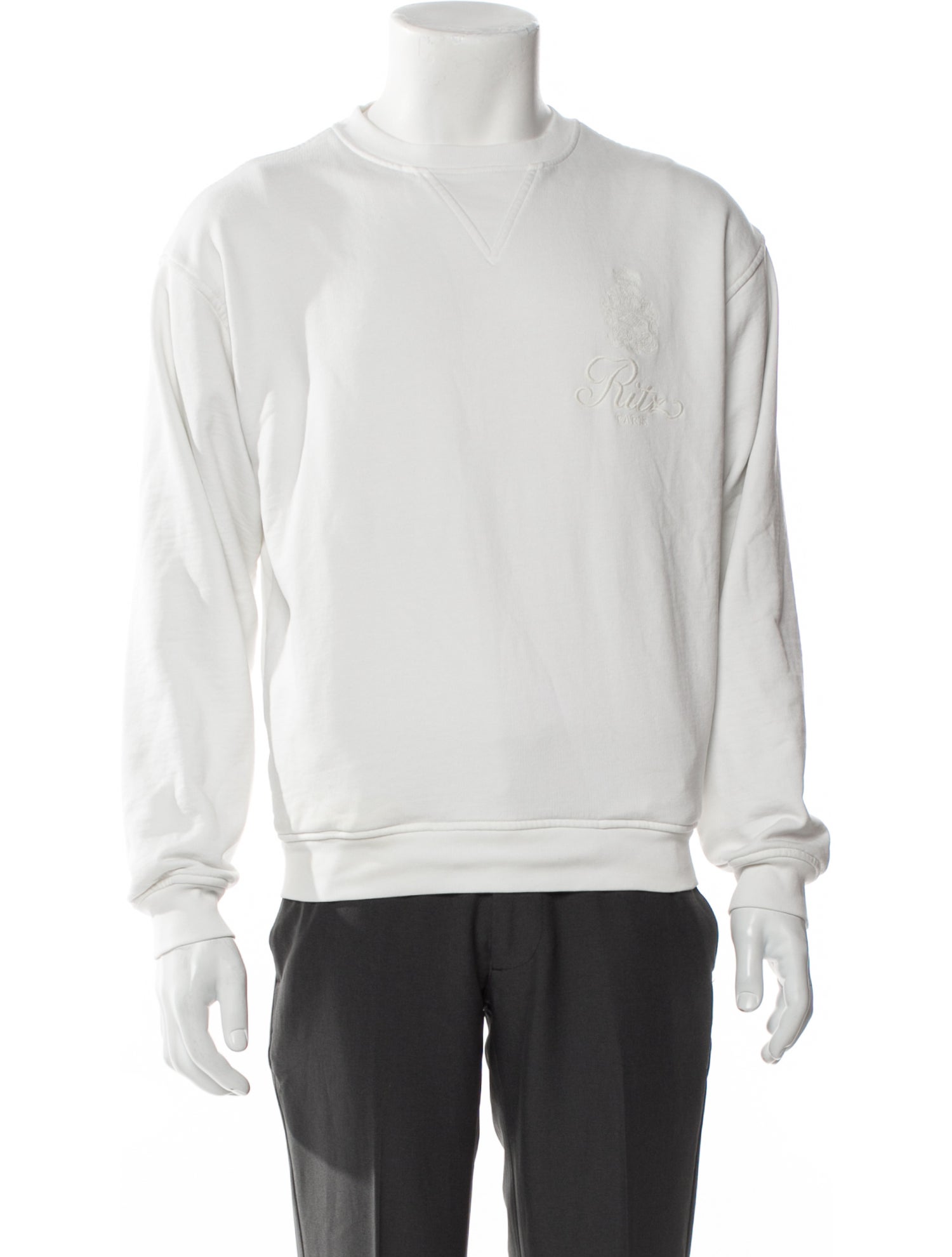 Frame x Ritz Paris Crew Neck Long Sleeve Pullover