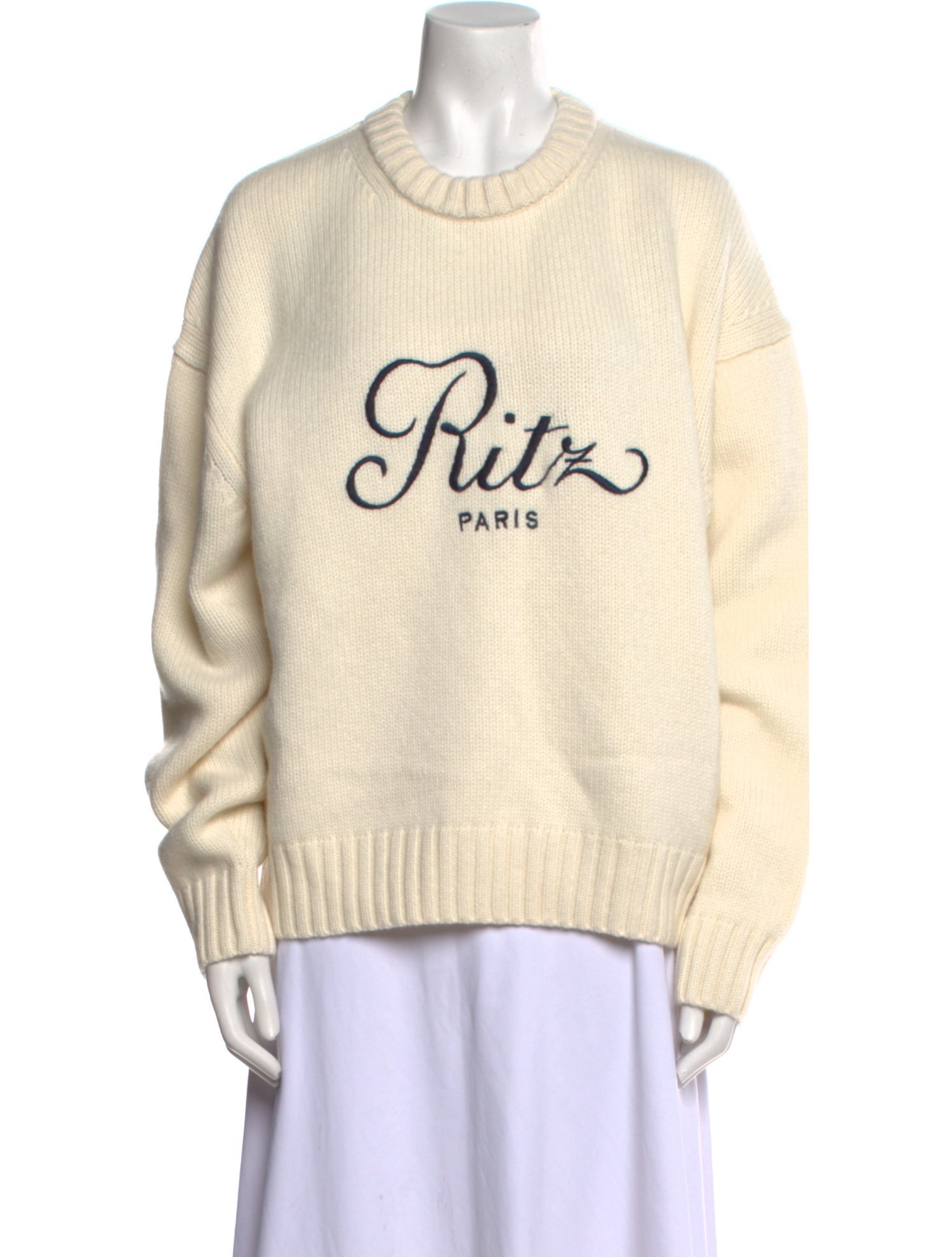 Frame x Ritz Paris Cashmere Graphic Print Sweater