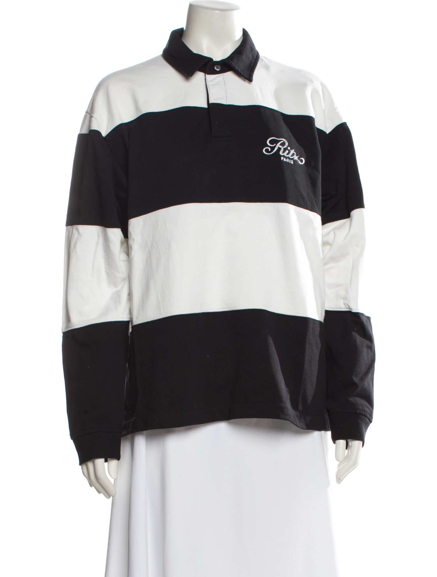 Frame x Ritz Paris Graphic Print Long Sleeve Sweatshirt