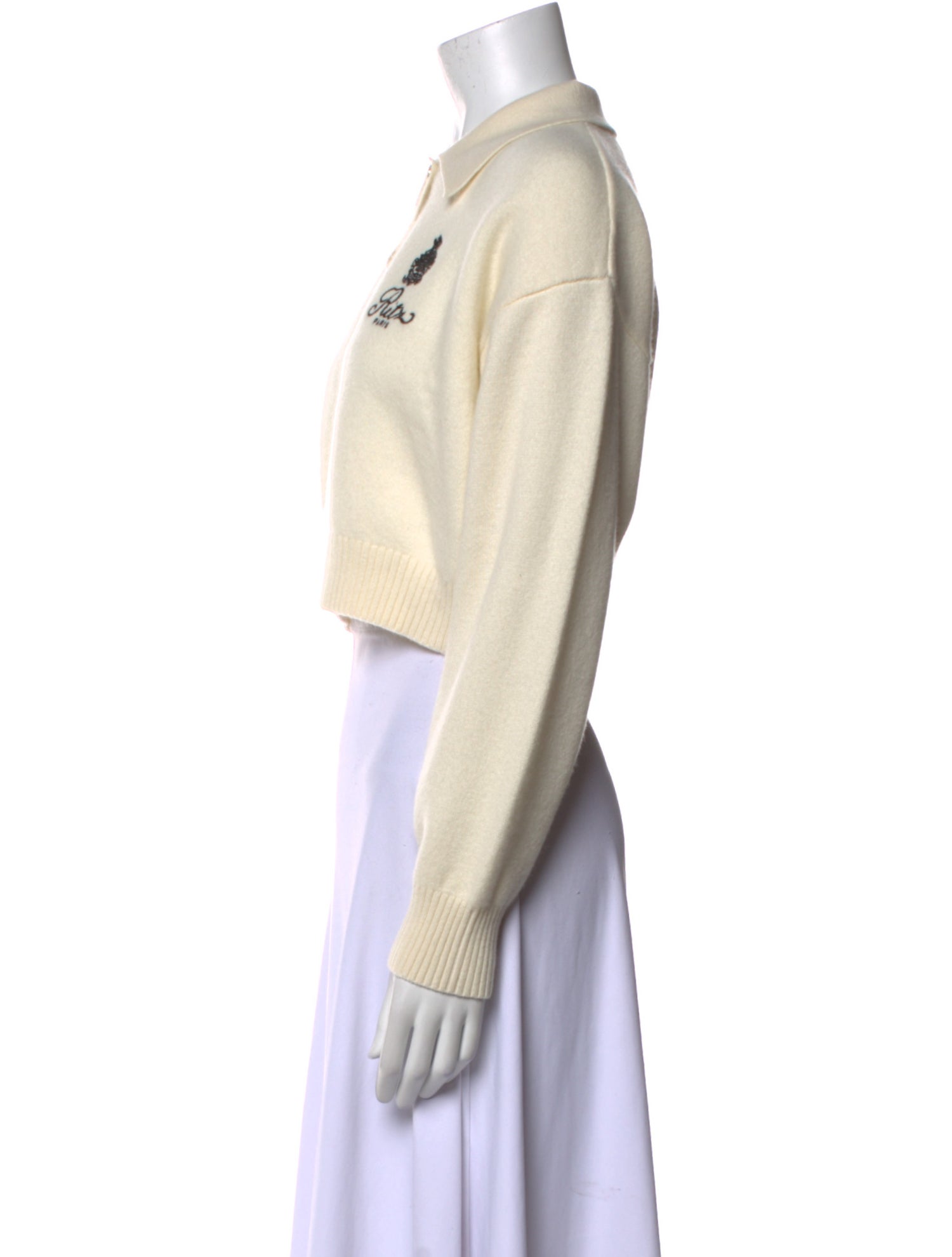 Frame x Ritz Paris Cashmere Long Sleeve Crop Top