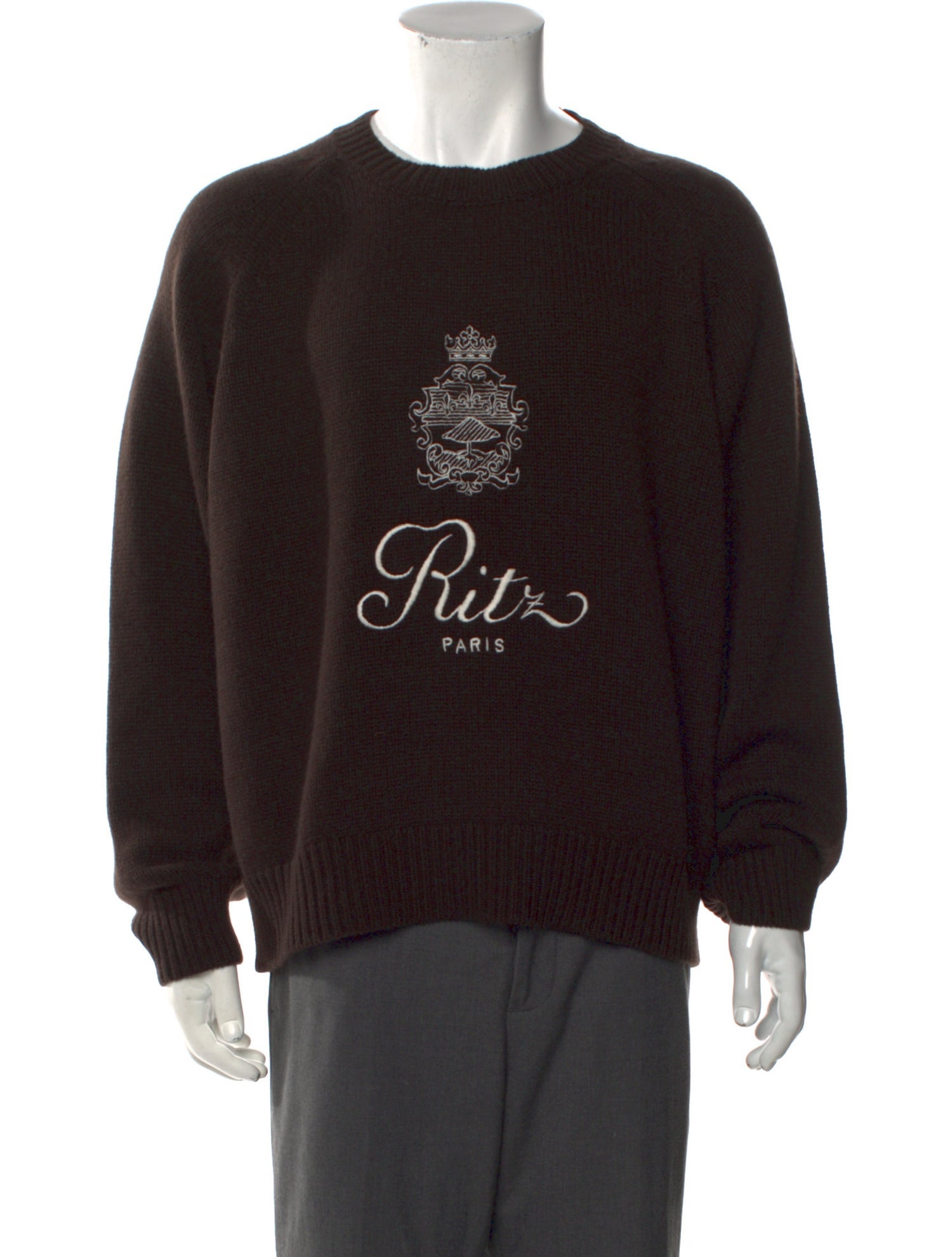 Frame x Ritz Paris Cashmere Graphic Print Pullover w/ Tags