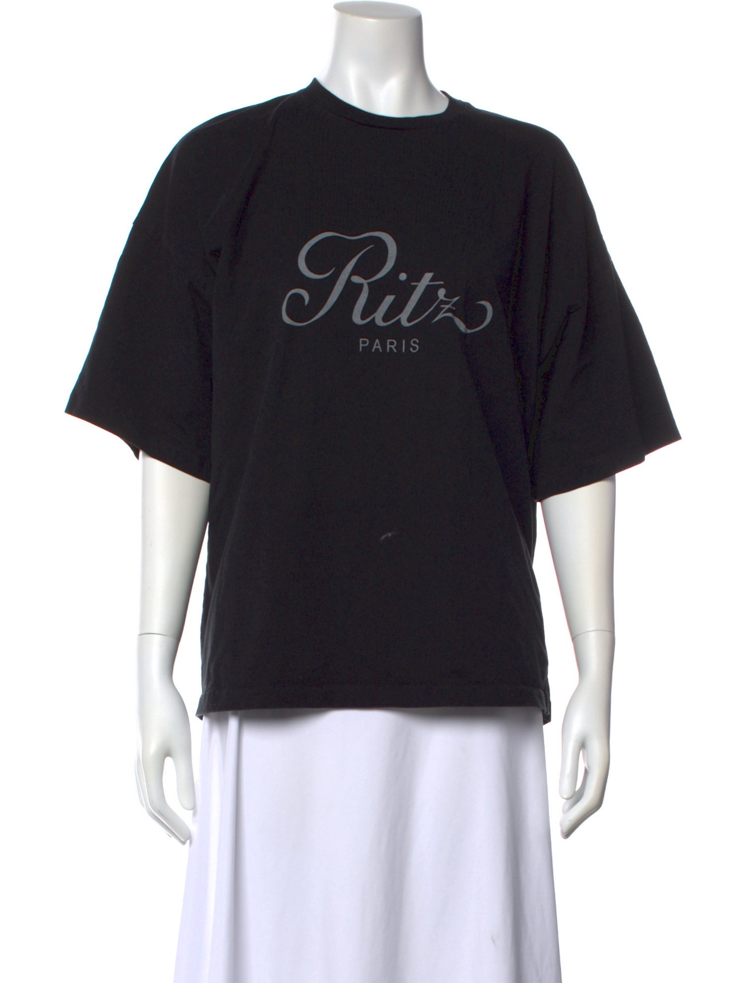 Frame x Ritz Paris Graphic Print Crew Neck T-Shirt