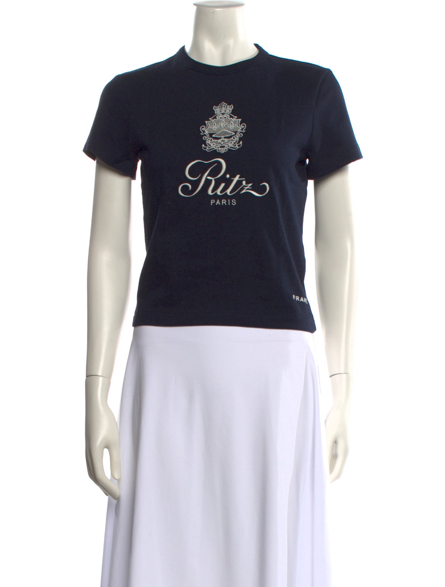 Frame x Ritz Paris Graphic Print Crew Neck T-Shirt w/ Tags
