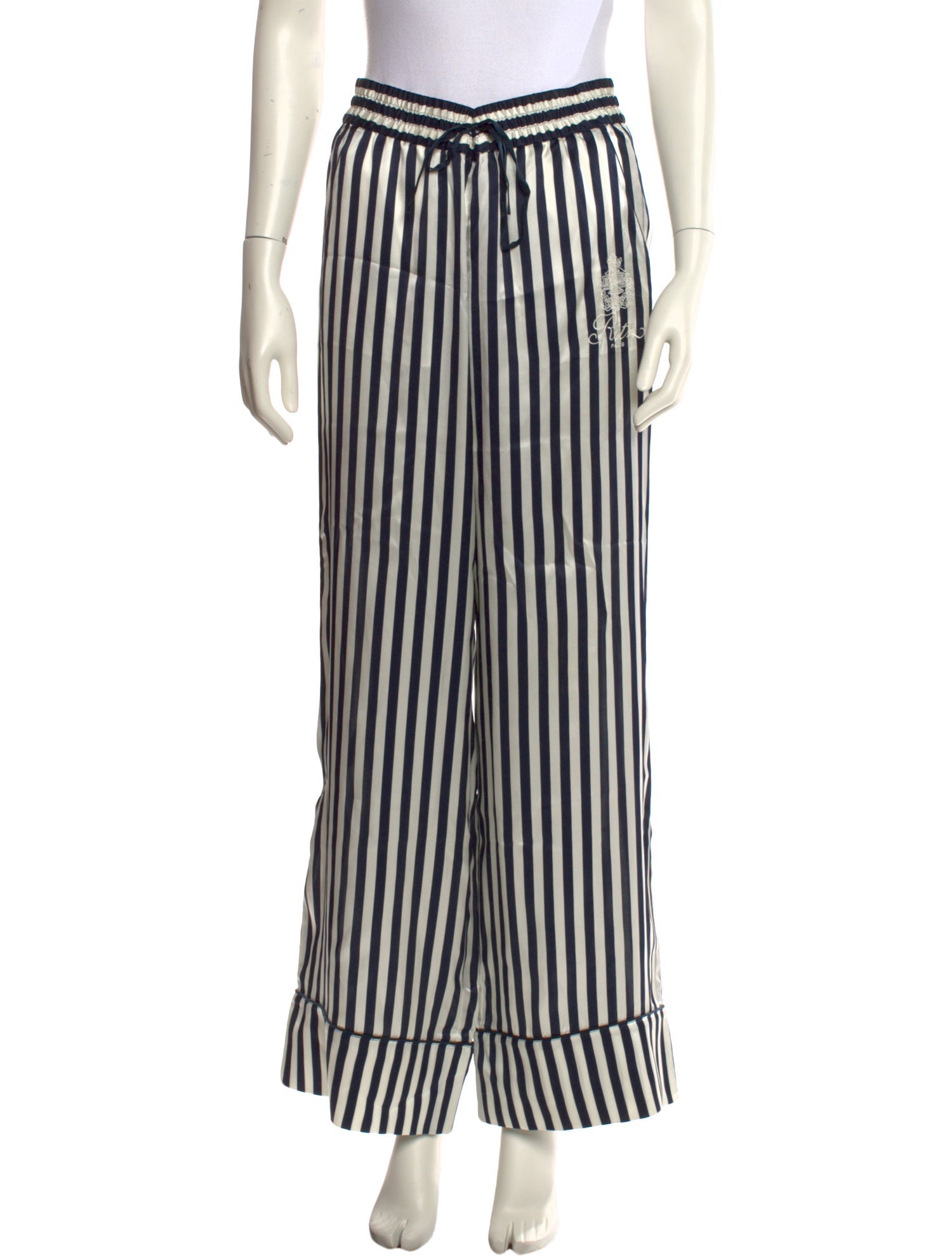 Frame x Ritz Paris Silk Wide Leg Pants