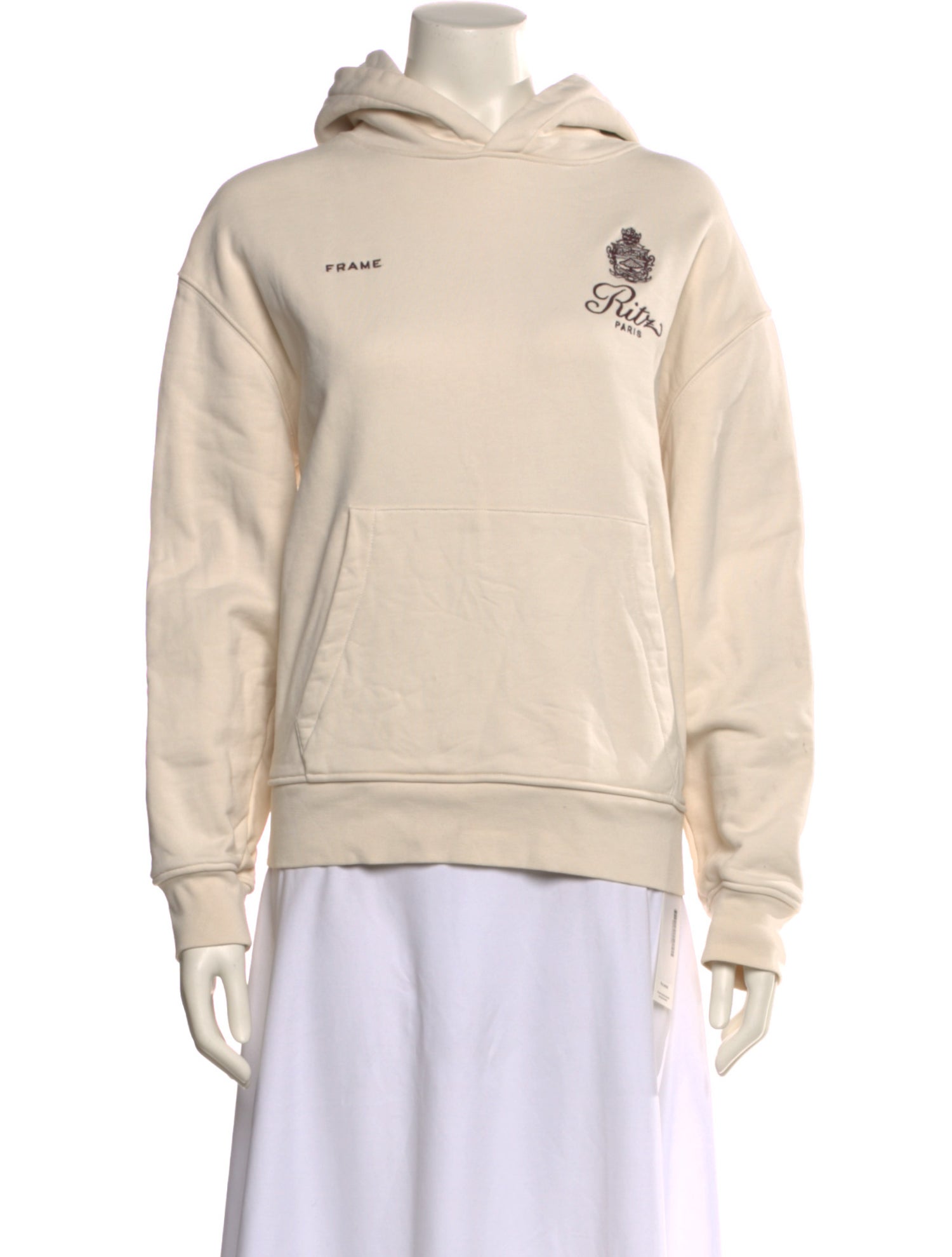 Frame x Ritz Paris Graphic Print Mock Neck Sweatshirt