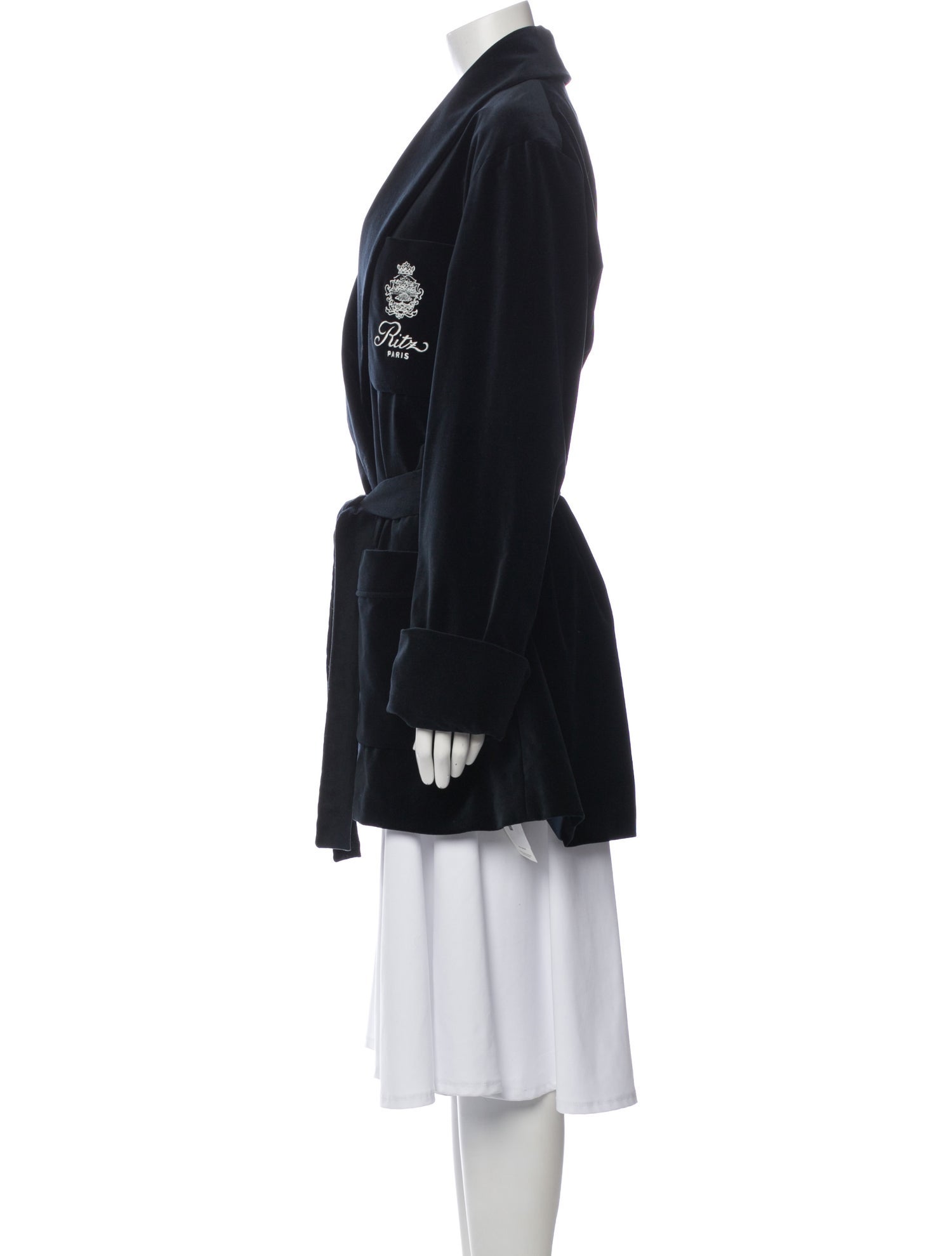 Frame x Ritz Paris Embroidered Accent Robe