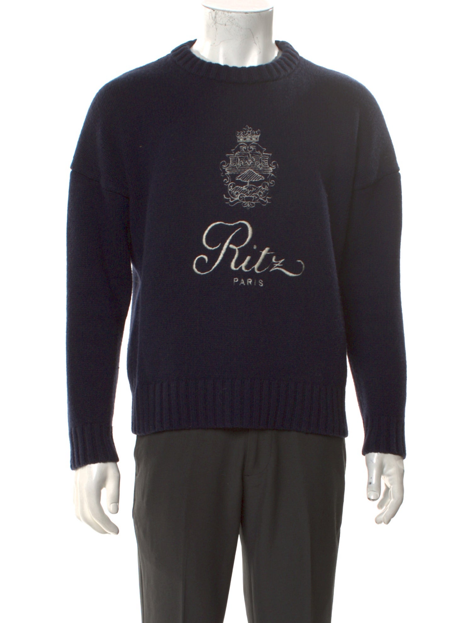 Frame x Ritz Paris Cashmere Graphic Print Pullover