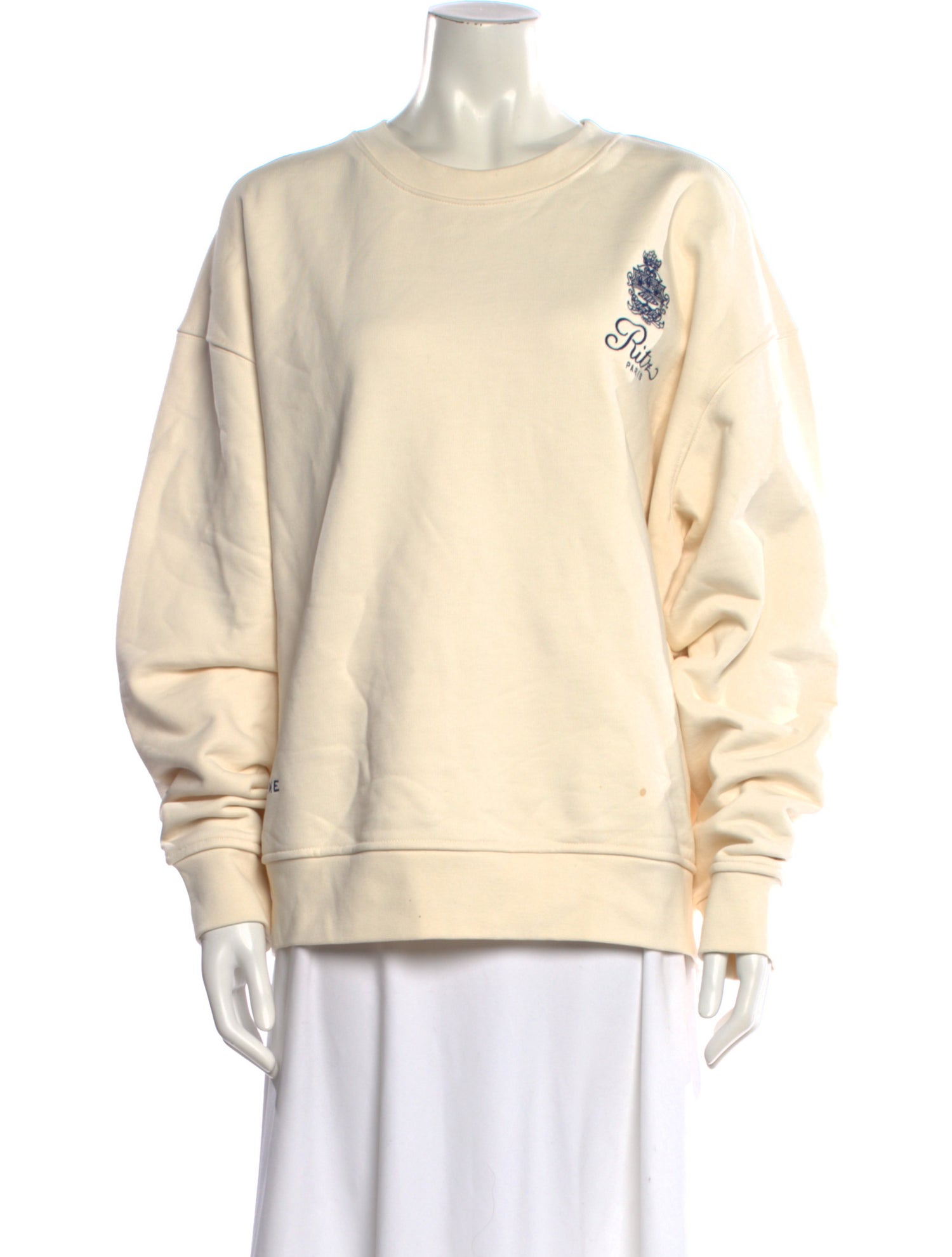 Frame x Ritz Paris Graphic Print Crew Neck Sweatshirt