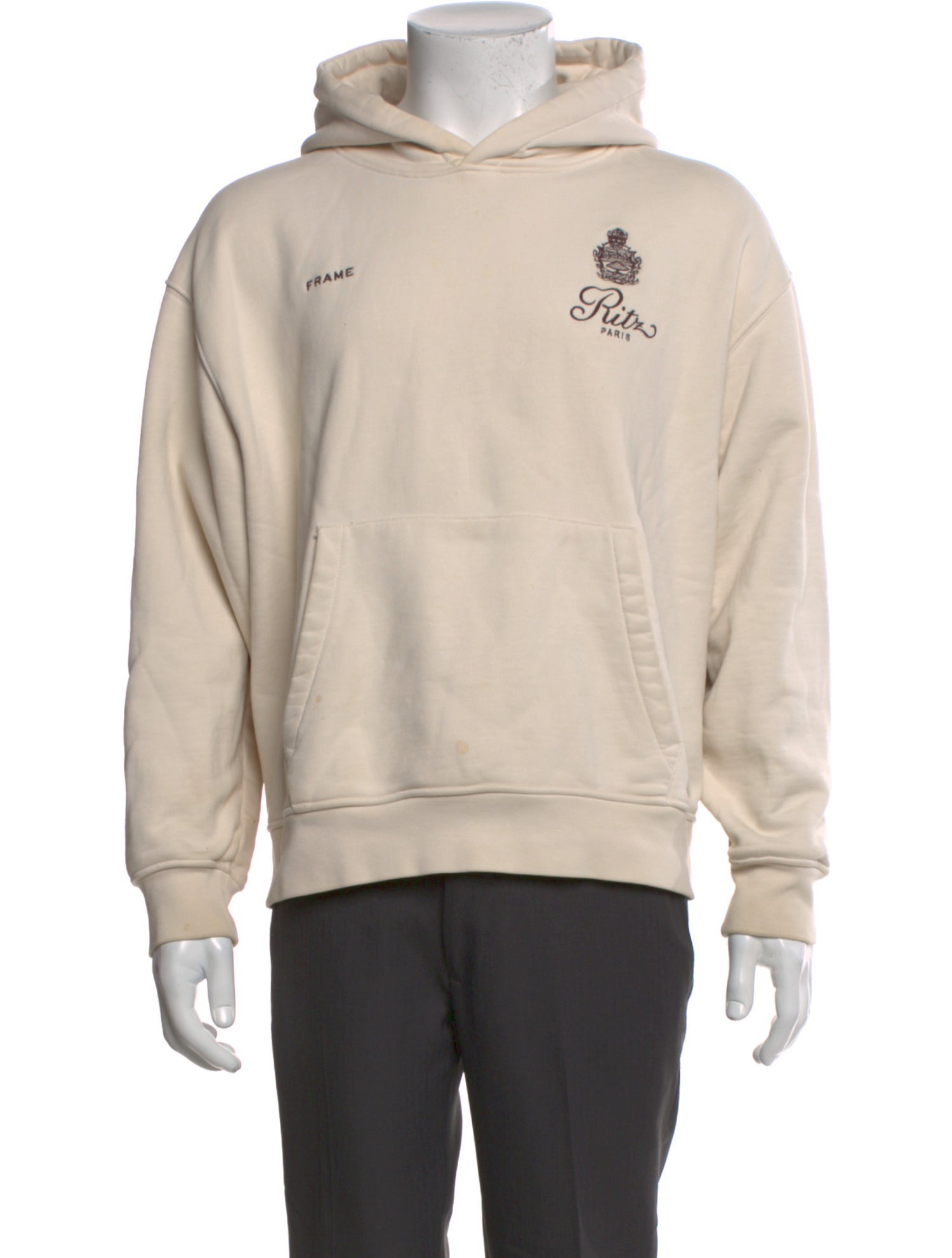 Frame x Ritz Paris Graphic Print Crew Neck Hoodie