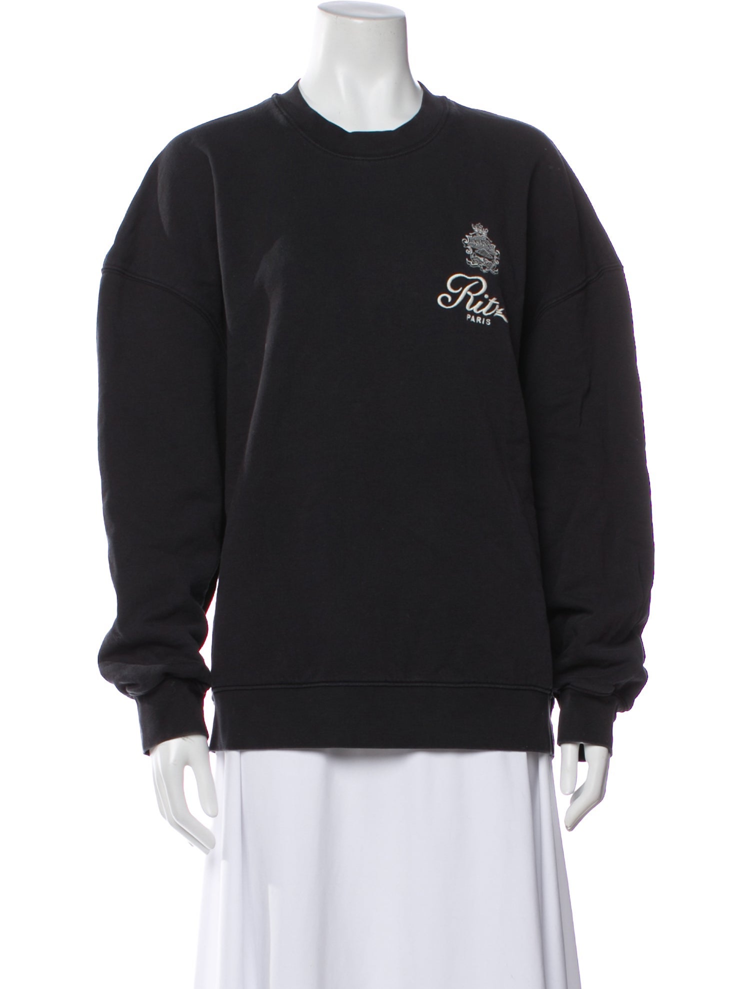 Frame x Ritz Paris Graphic Print Crew Neck Sweatshirt