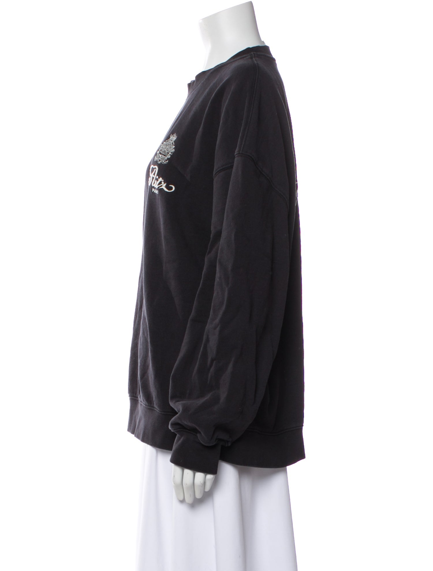 Frame x Ritz Paris Graphic Print Crew Neck Sweatshirt