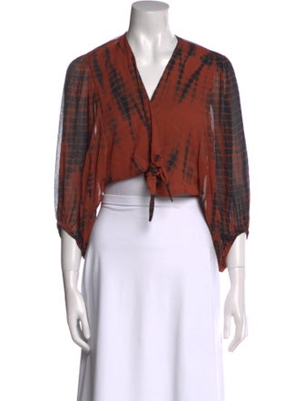 Fara Tie-Dye Print V-Neck Crop Top