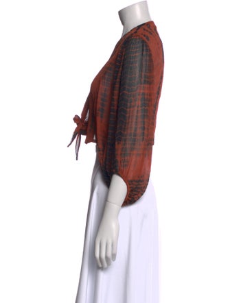 Fara Tie-Dye Print V-Neck Crop Top