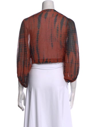 Fara Tie-Dye Print V-Neck Crop Top