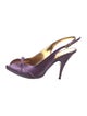 Francesco Sacco Satin Slingback Pumps