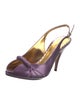 Francesco Sacco Satin Slingback Pumps