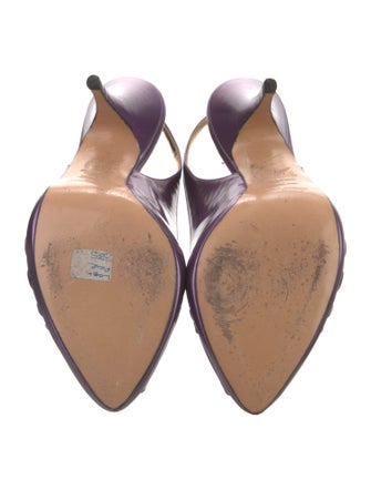 Francesco Sacco Satin Slingback Pumps