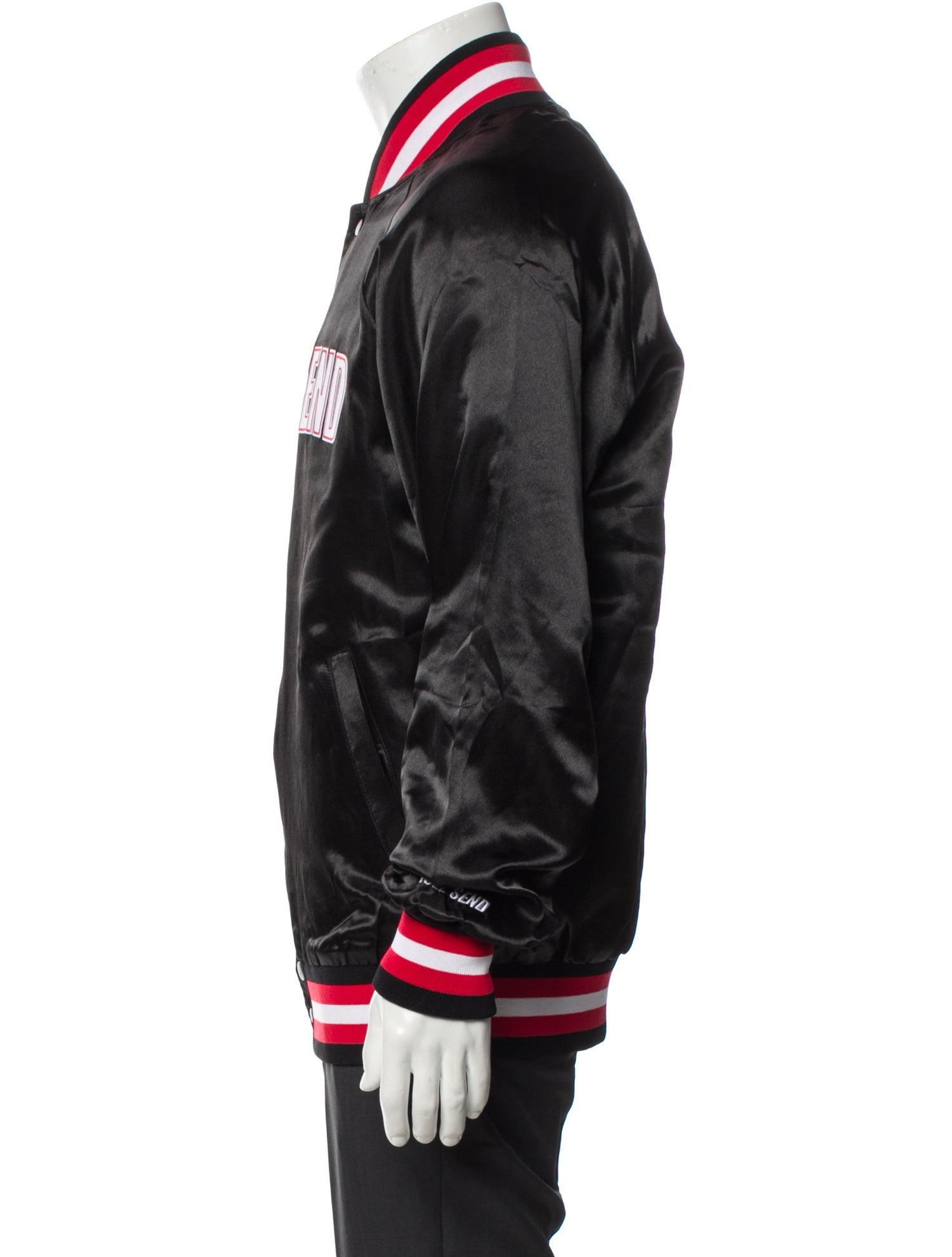 FULL SEND by NELK Graphic Print Varsity Jacket