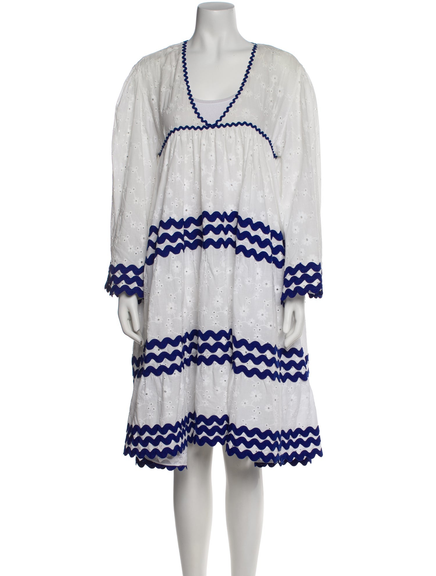 Flora Sardalos Striped Knee-Length Dress