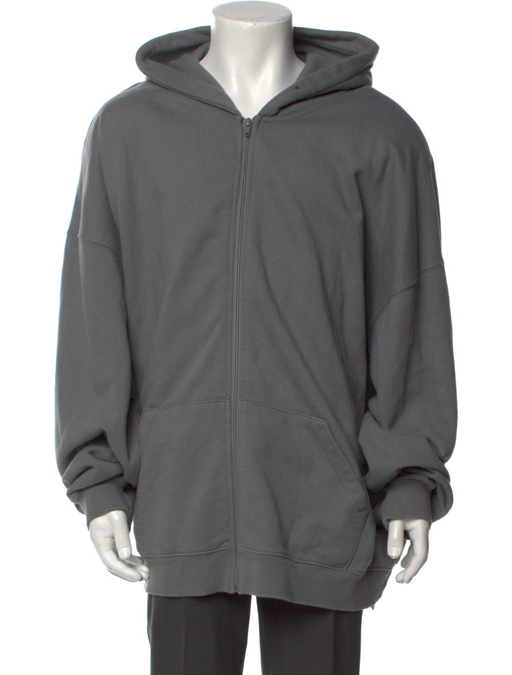 The Frankie Shop Hoodie Grey Hood Long Sleeve Slit Pockets