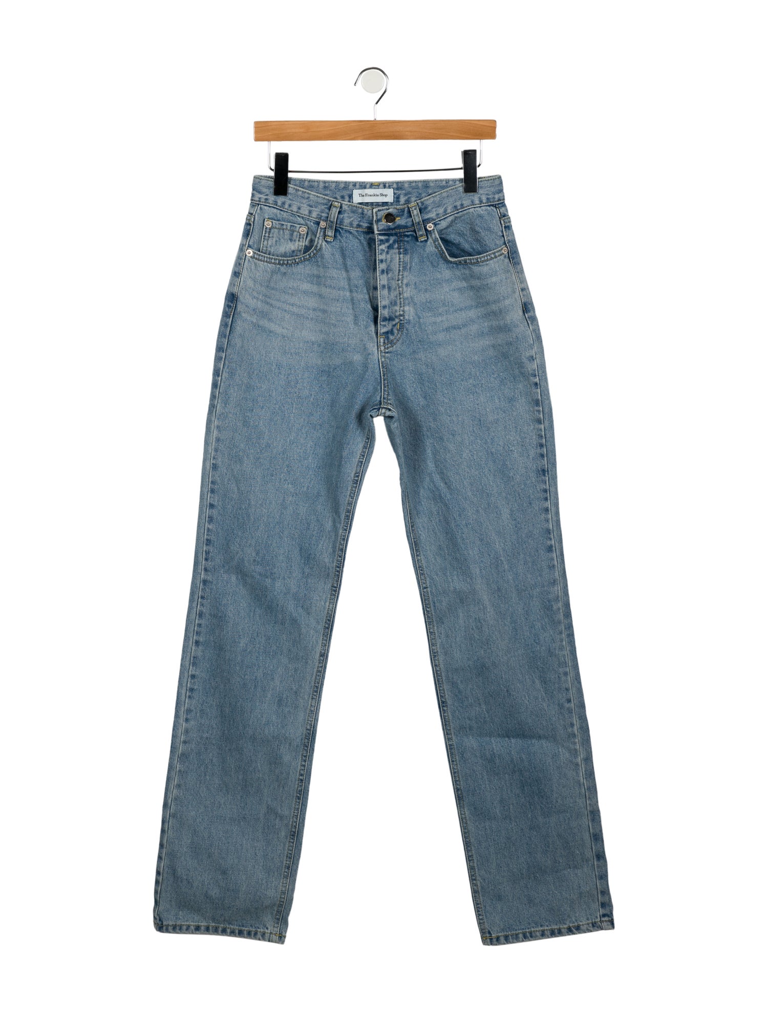 The Frankie Shop High-Rise Straight Leg Jeans