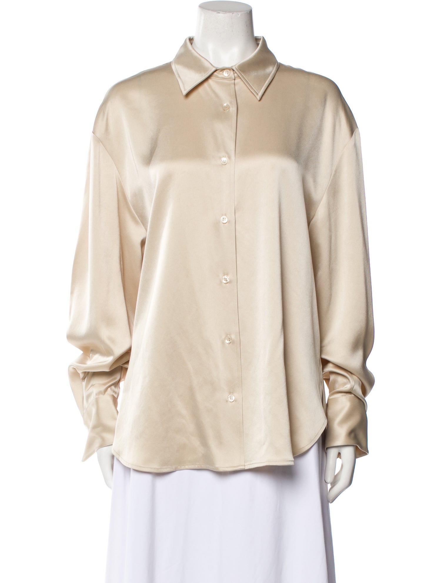 The Frankie Shop Long Sleeve Button-Up Top