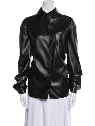 The Frankie Shop Faux Leather Evening Jacket