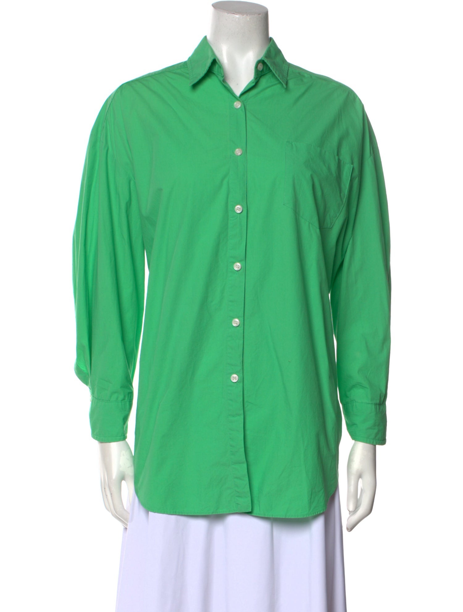 The Frankie Shop Long Sleeve Button-Up Top