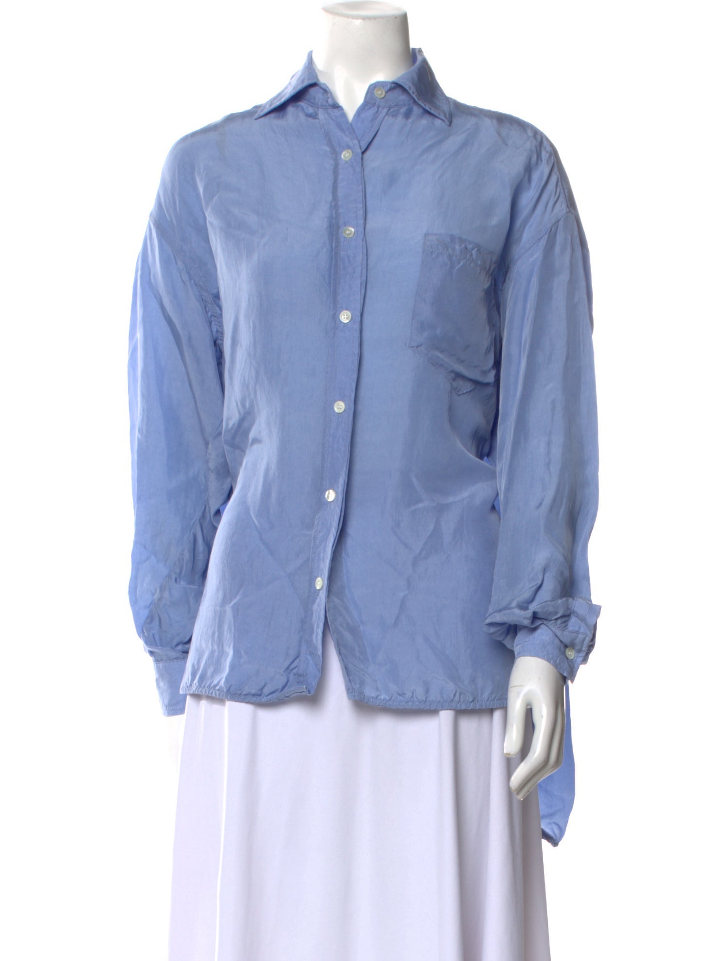 The Frankie Shop Long Sleeve Button-Up Top