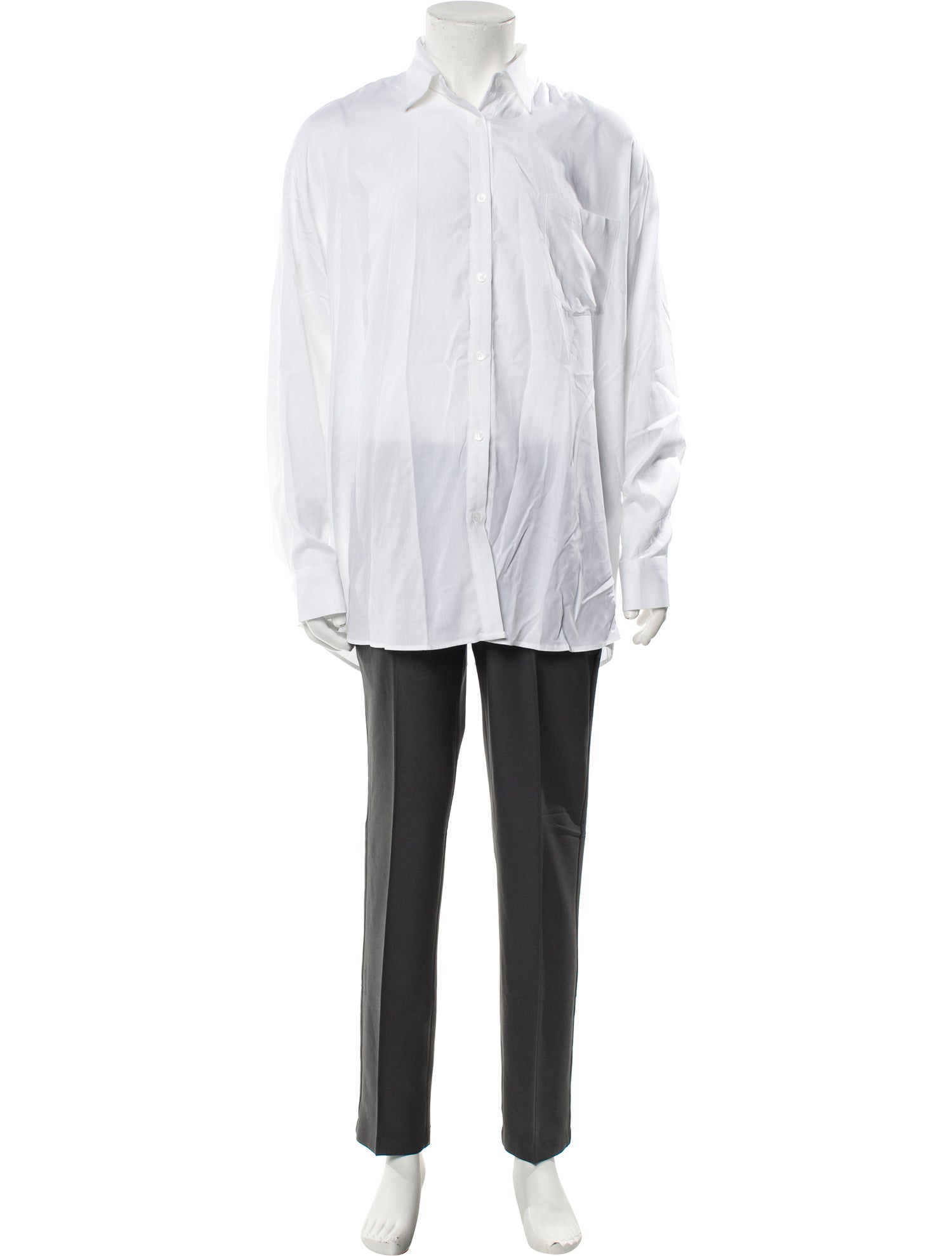 The Frankie Shop Striped Long Sleeve Tuxedo Shirt
