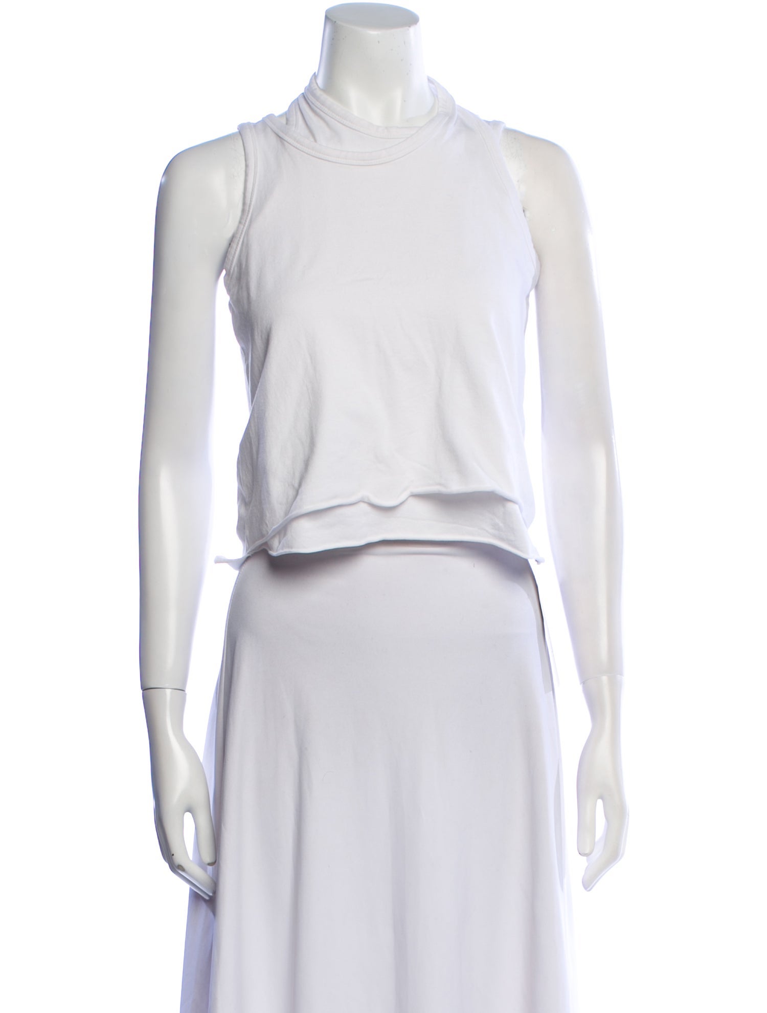 The Frankie Shop Mock Neck Sleeveless Crop Top