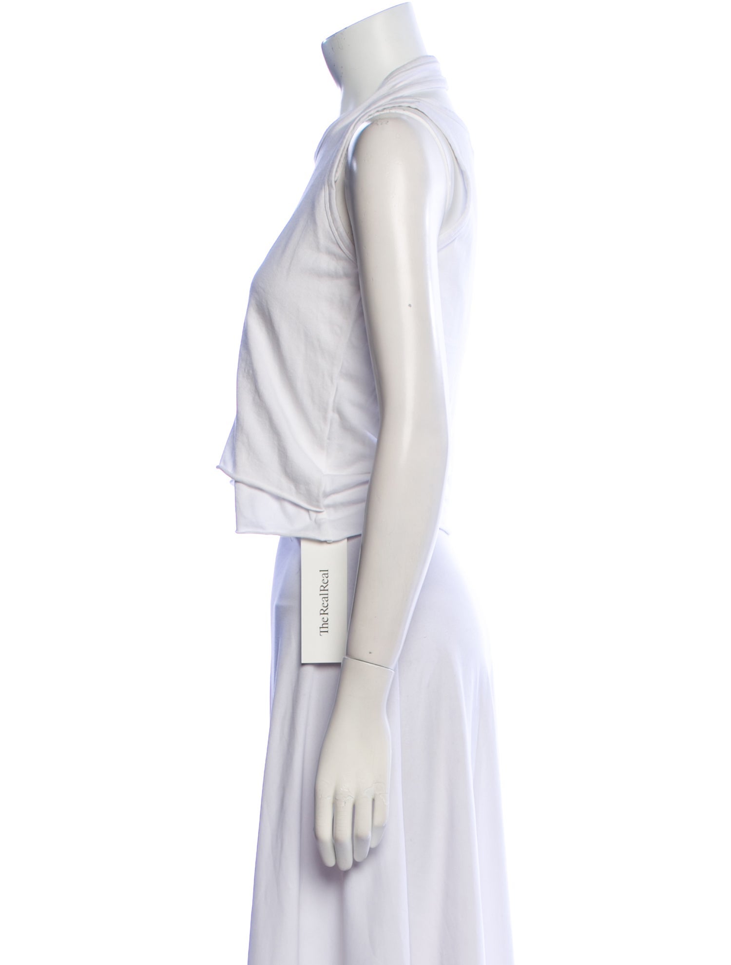 The Frankie Shop Mock Neck Sleeveless Crop Top